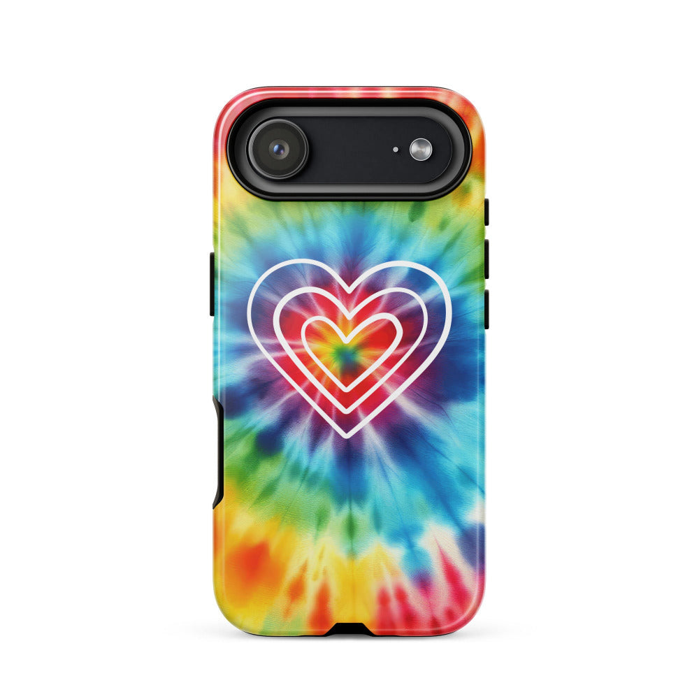 Tie Dye Hearts iPhone 17 Air Tough Case - Glossy Finish - https://ascensionemporium.net